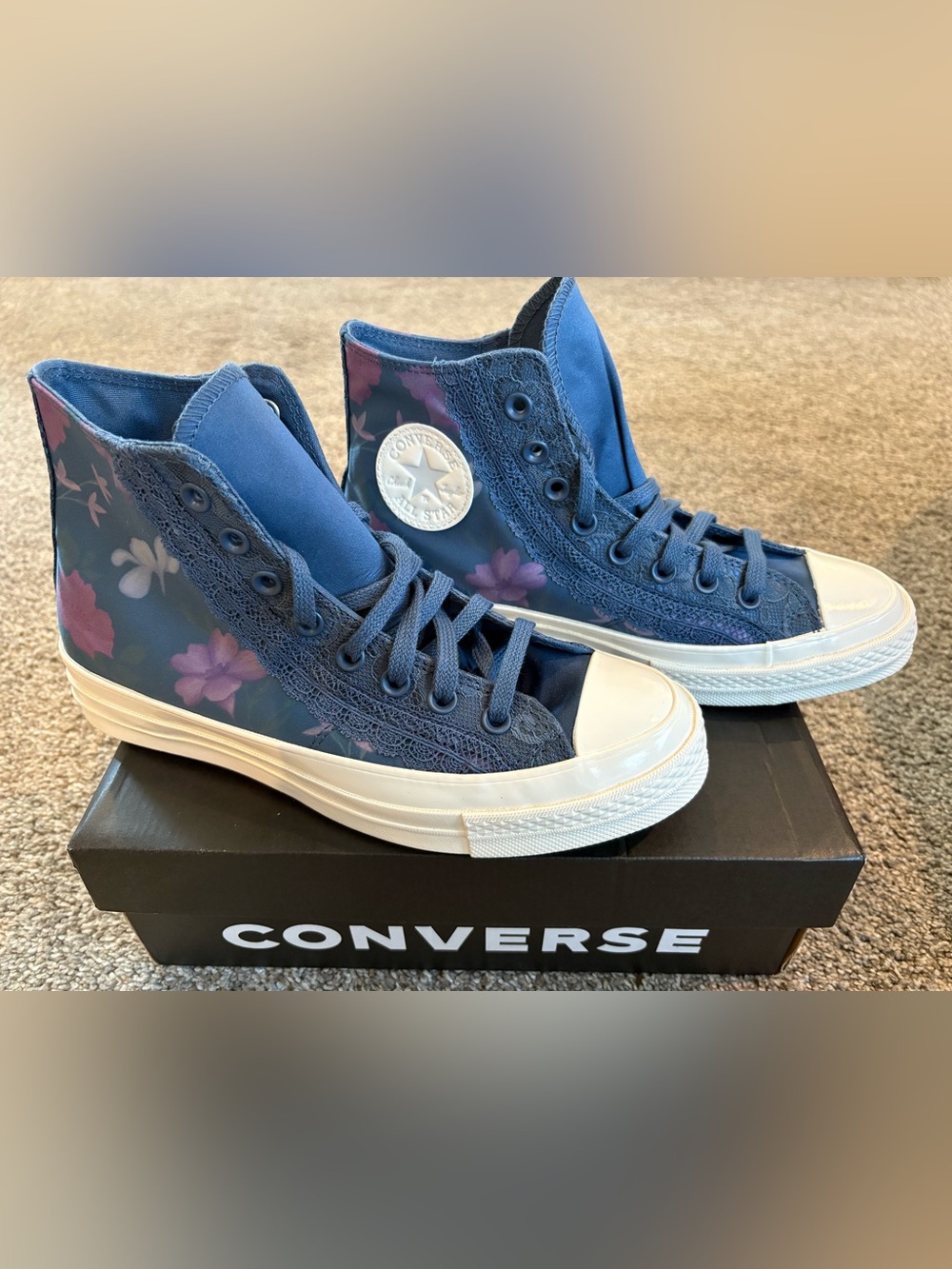NWB! Converse Satin Floral High tops!